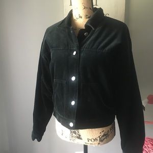 Gap Woman’s black velvet jacket.